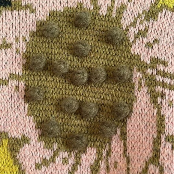 NEW! Farm Rio Sunflower Pom Pom Sweater Size: Medium - Picture 8 of 14